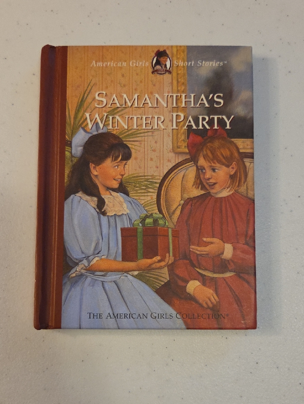 American Girl Samantha's Winter Party Hardcover - Blue & Red Dresses